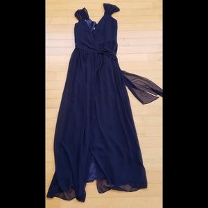 Chiffon maxi wrap gown